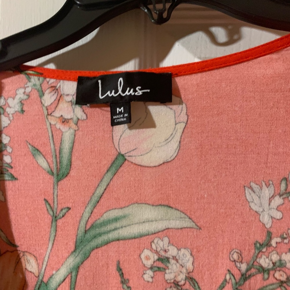 Lulus Floral Wrap Dress - Picture 2 of 3